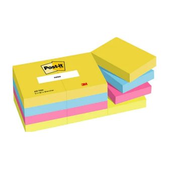 Pack of 12 Sticky Note Pads 100 Sheets 38x51mm Energetic Collection…