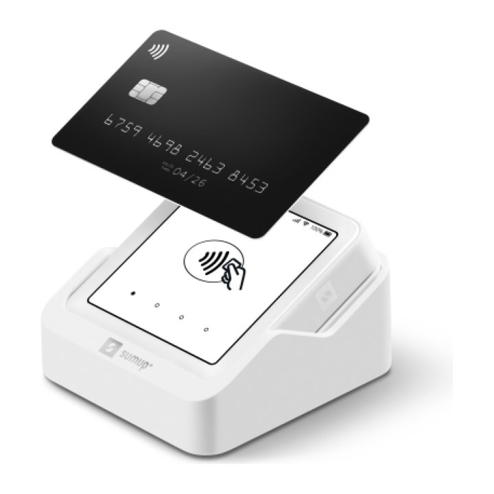 SumUp Solo leitor de cartões inteligentes Bateria Wi-Fi Branco