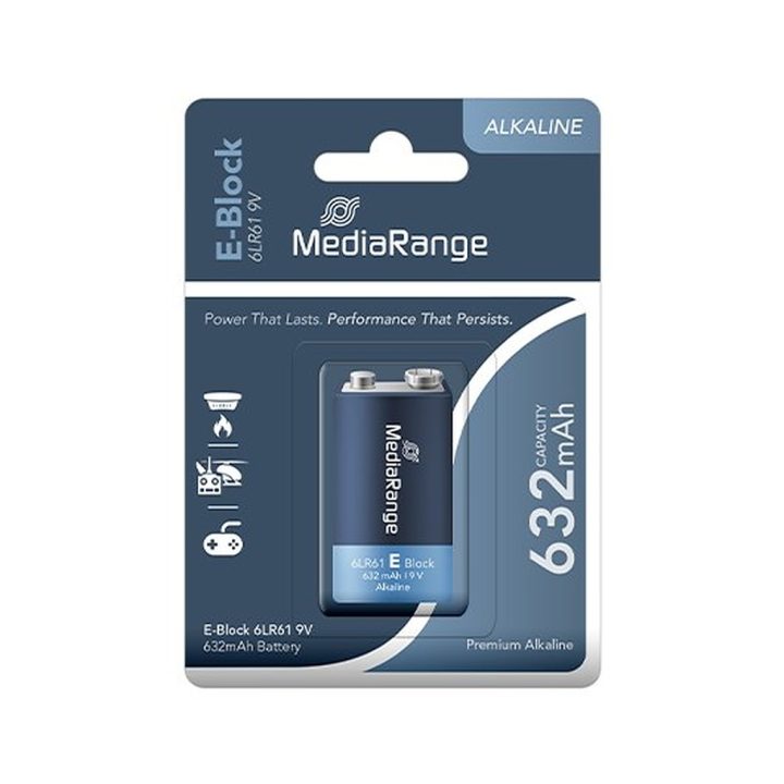 Pilha alcalina Mediarange e-block (MRBAT107)