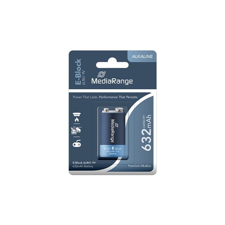 Pilha alcalina Mediarange e-block (MRBAT107)