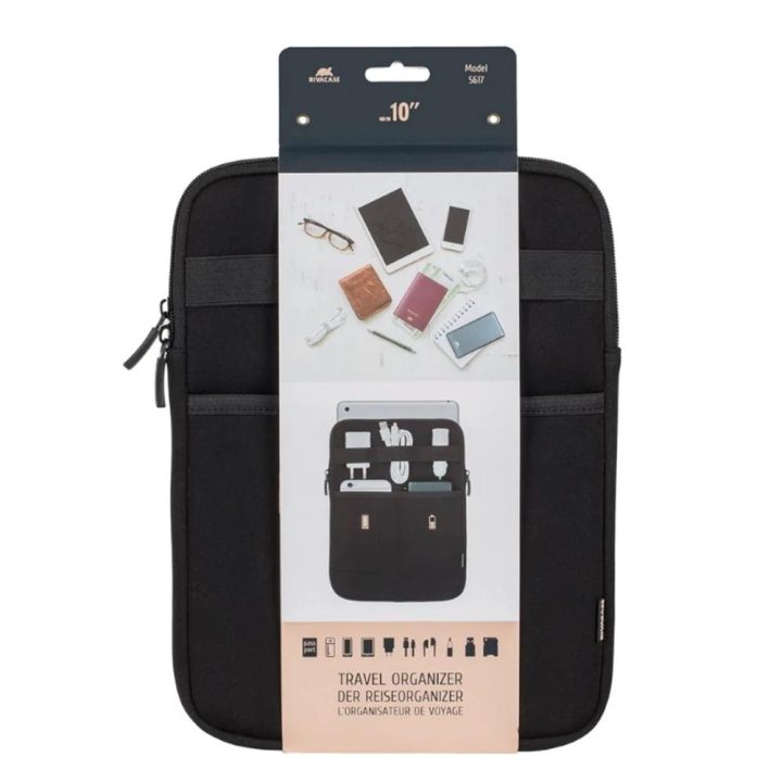 Rivacase 5617 Anti-Shock Travel Organizer for 10.1-inch Tablet, Black…