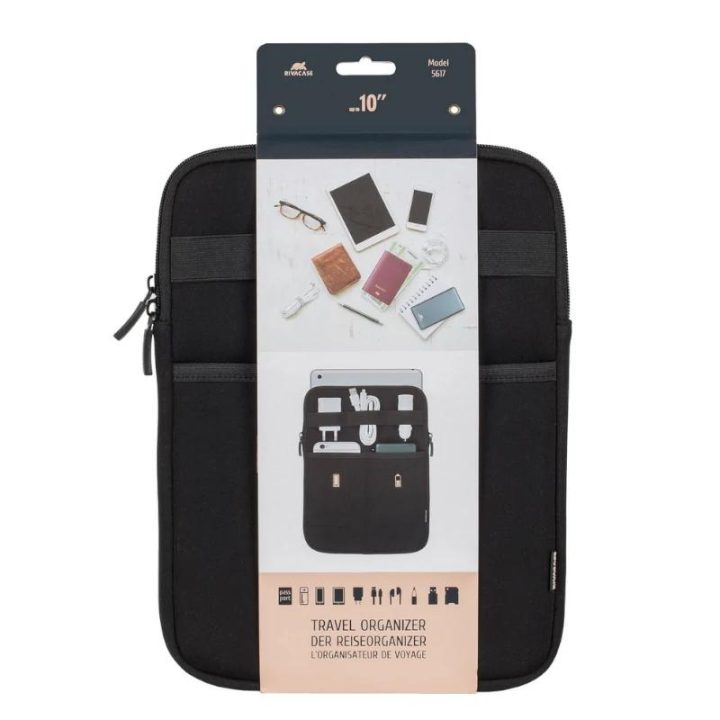 Rivacase 5617 Anti-Shock Travel Organizer for 10.1-inch Tablet, Black…