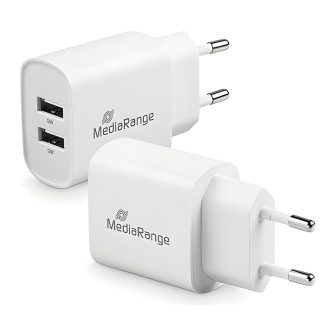 Carregador Mediarange dual USB-A 12W (MRMA114)