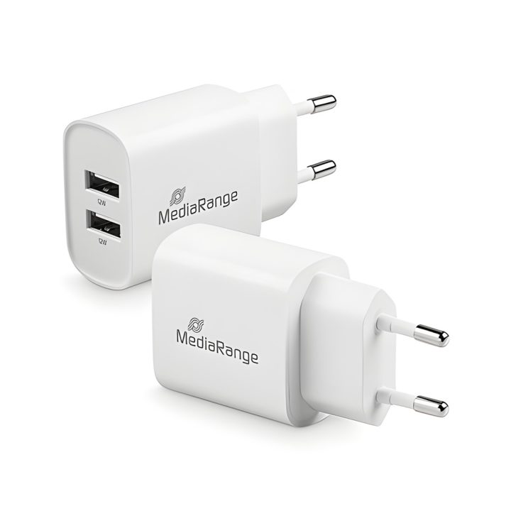 Cargador Mediarange dual USB-a 12W (MRMA114)