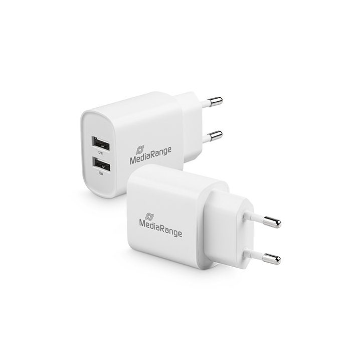 Mediarange Dual USB-A 12W Charger (MRMA114)