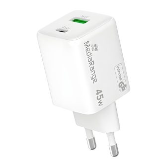 Carregador Mediarange dual USB-A e USB-C 45W (MRMA113-2)