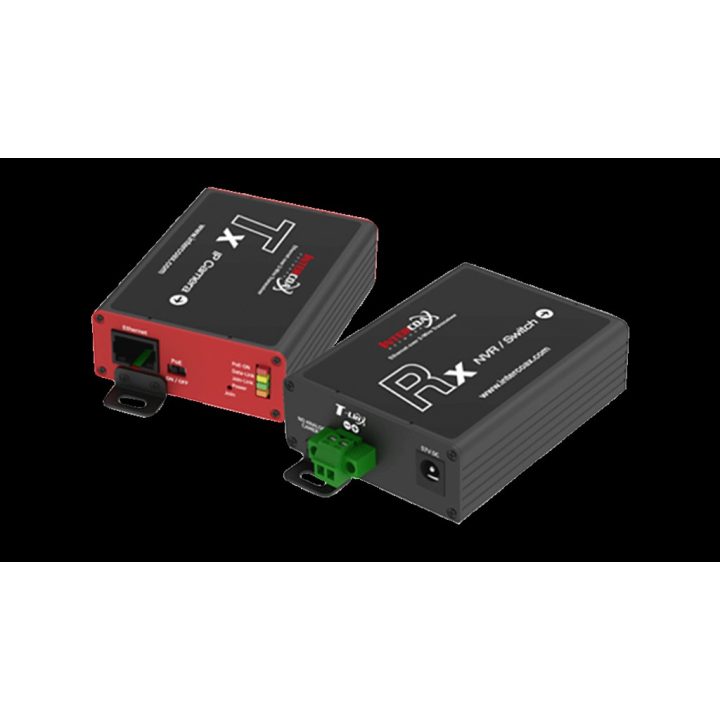 Conjunto de conversores de meios Mobotix Ethernet (PoE+) – par…