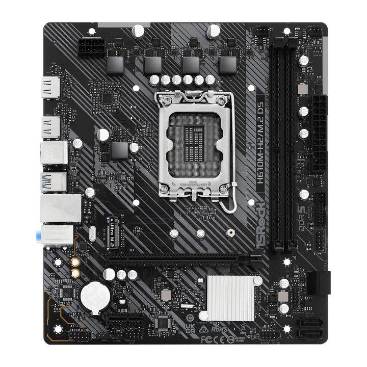 Motherboard ASRock H610M-H2/M.2 D5 Intel H610 LGA 1700 micro ATX…