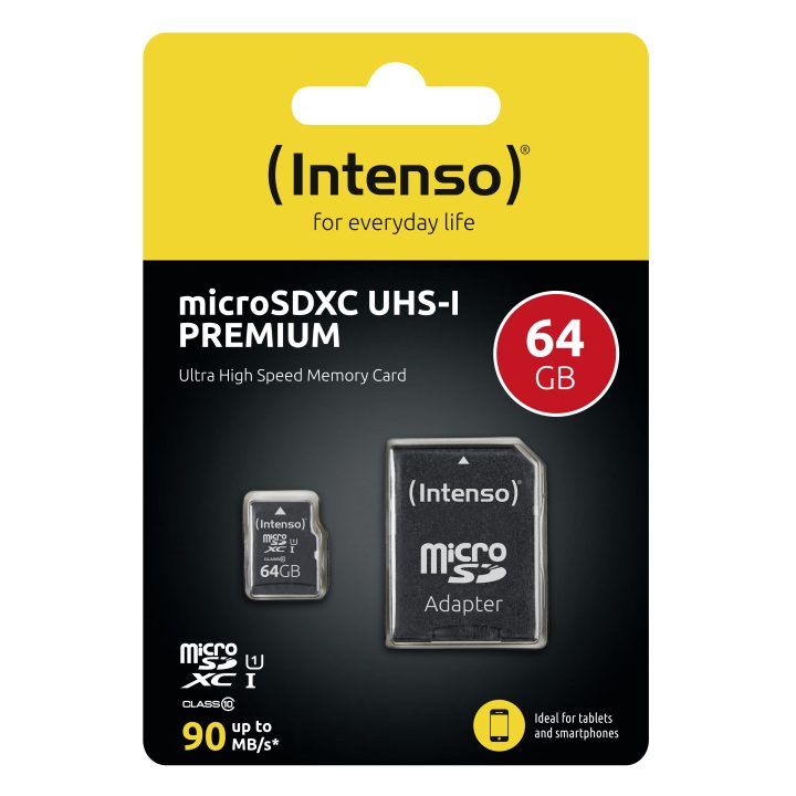 Intenso 3423490 Micro SD UHS-I Premium 64GB with Adapter