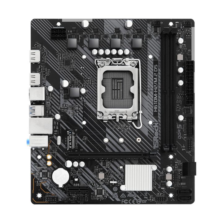 ASRock H610M-H2/M.2 D5 Intel H610 LGA 1700 Micro ATX…