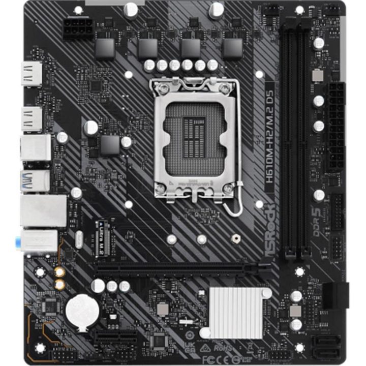 ASRock H610M-H2/M.2 D5 Intel H610 LGA 1700 Micro ATX…