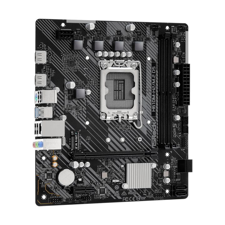 ASRock H610M-H2/M.2 D5 Intel H610 LGA 1700 Micro ATX…