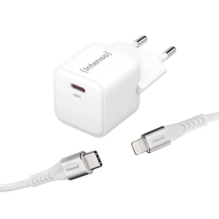 Intenso | KIT Carregador GaN W30C + Cabo Lightning (7803052)