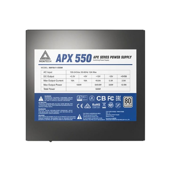 Fonte de alimentação ATX Montech APX550