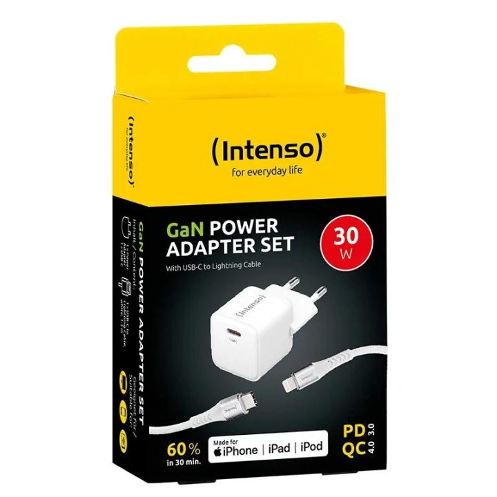 Intenso | GaN W30C Charger + Lightning Cable Kit (7803052)