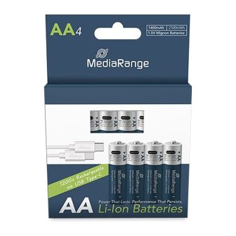 Mediarange AA Rechargeable Batteries (MRBAT161)