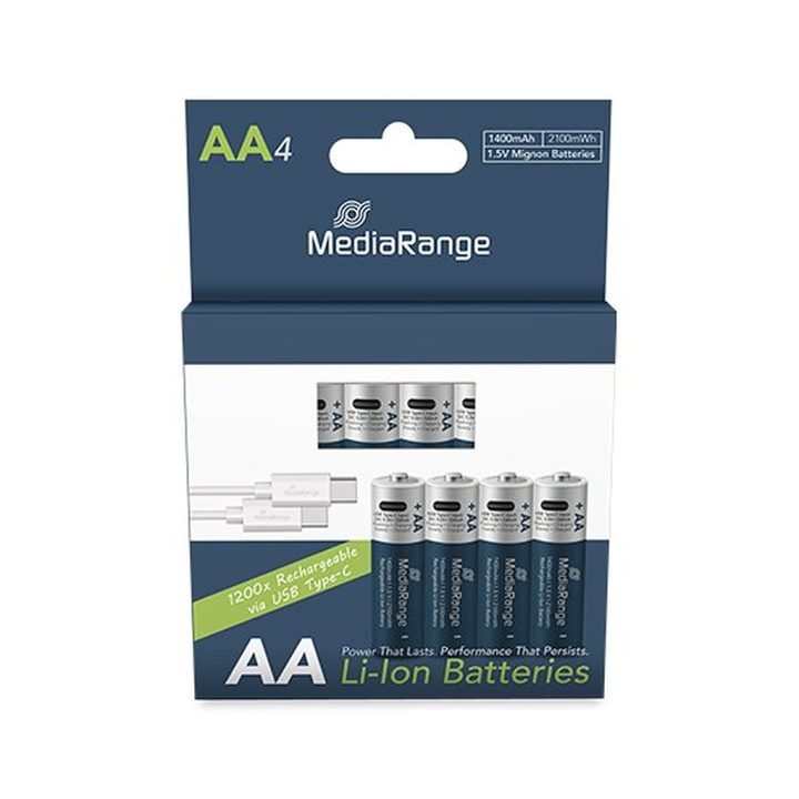 Mediarange AA Rechargeable Batteries (MRBAT161)