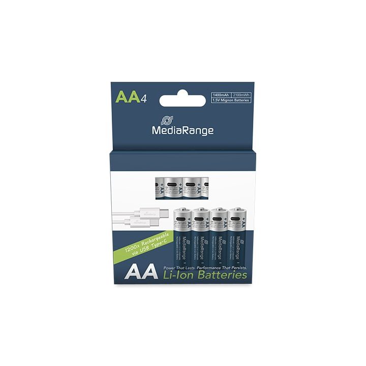 Mediarange AA Rechargeable Batteries (MRBAT161)