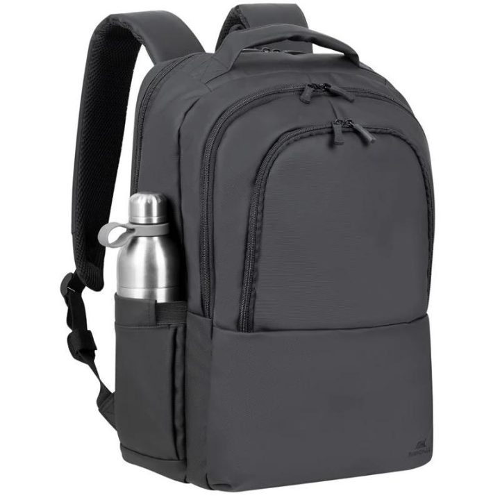 RIVACASE 8435 Tegel ECO negro coated mochila portá (8435 Black ECO)