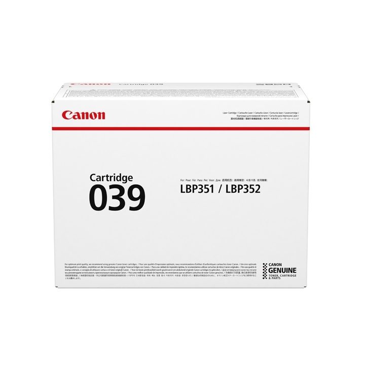 Canon 039 cartucho de toner 1 unidade(s) Original Preto