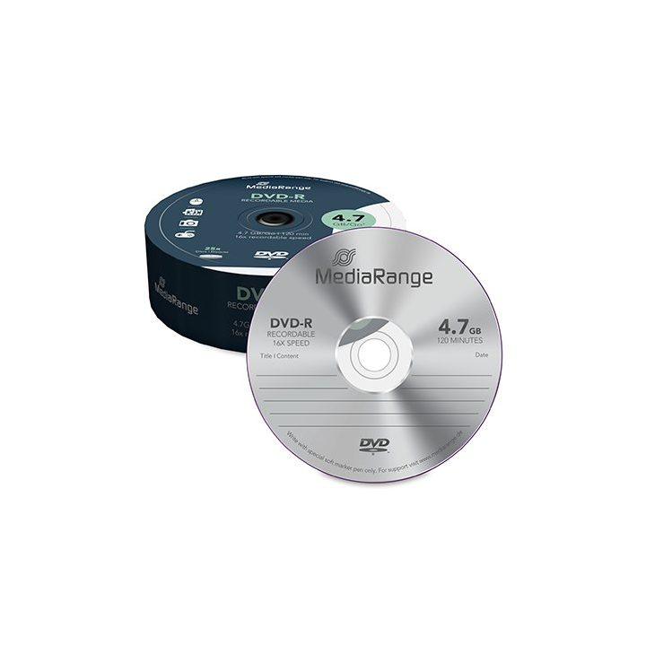Mediarange DVD-R MR403 4.7GB 25PCS Consumable
