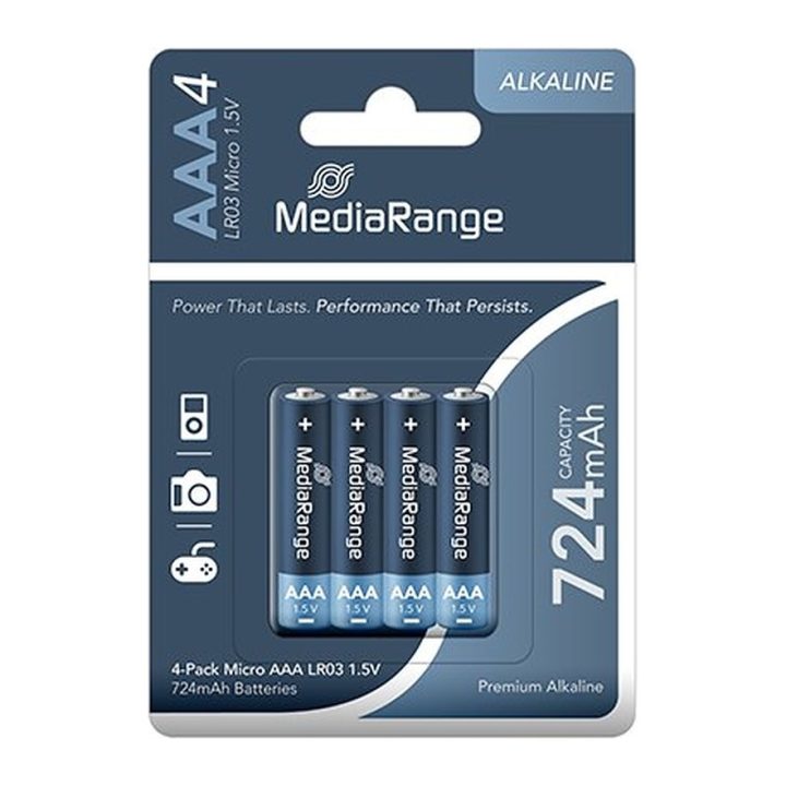 Pilhas alcalinas Mediarange AAA (MRBAT101)