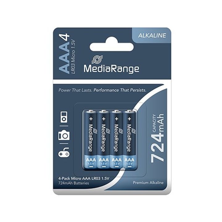Pilhas alcalinas Mediarange AAA (MRBAT101)