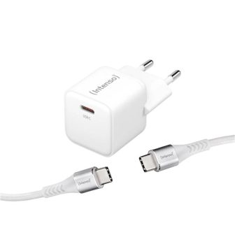 Intenso GaN W30C USB-C White Wall Charger + USB-C Cable (7803042)