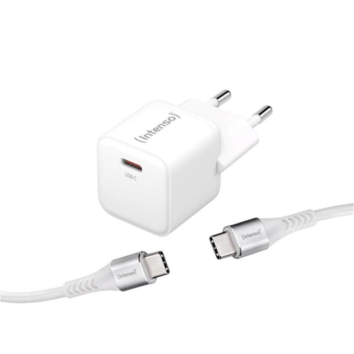 Intenso GaN W30C USB-C White Wall Charger + USB-C Cable (7803042)