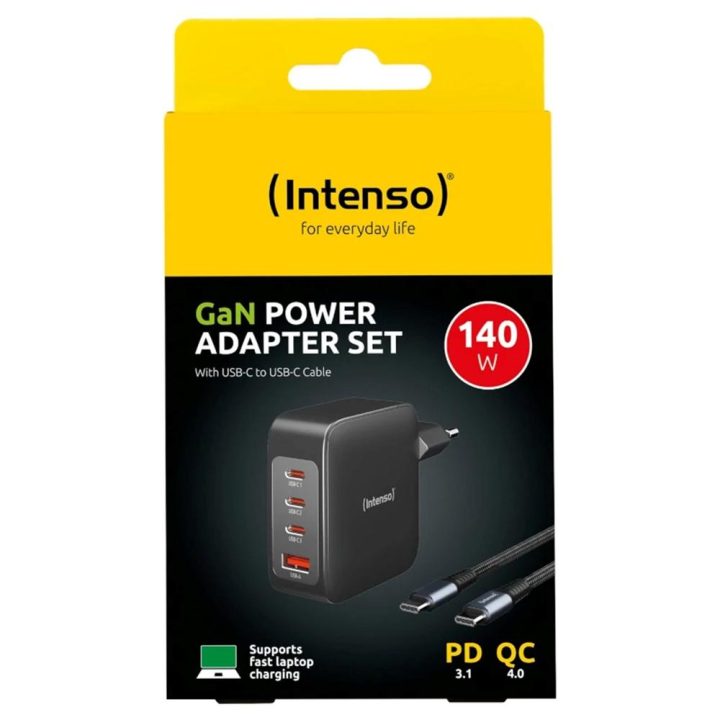 Intenso | KIT Carregador GaN W140A3C + Cabo USB-C (7814010)
