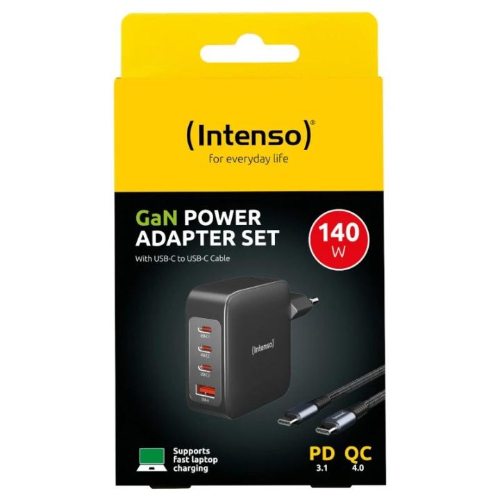 Intenso | GaN Charger Kit W140A3C + USB-C Cable (7814010)