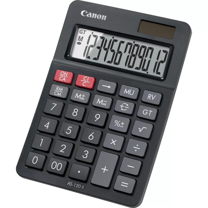 Canon AS-120 II calculadora Escritorio Pantalla de calculadora Negro