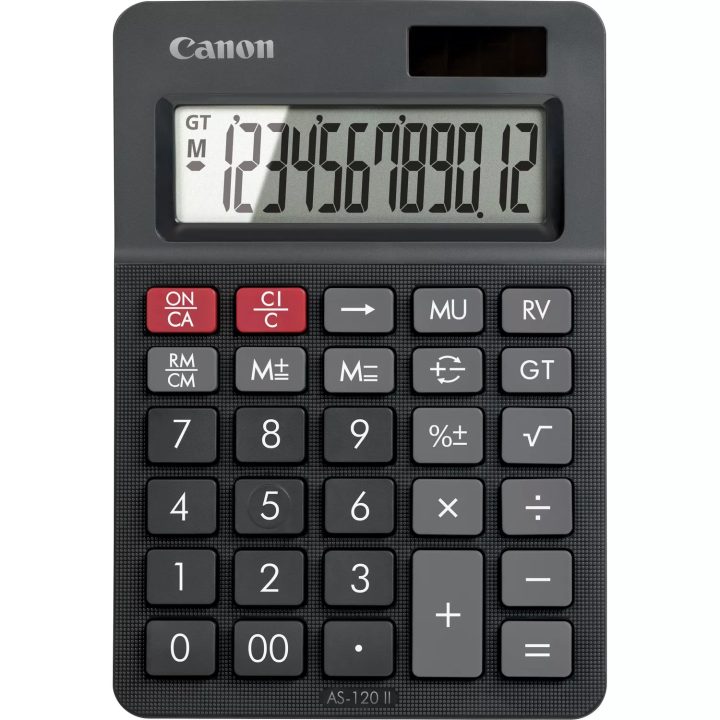 Canon AS-120 II calculadora de secretária Ecrã da calculadora Preto