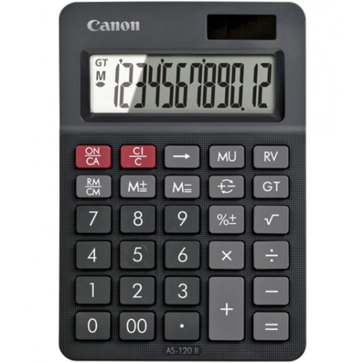 Canon AS-120 II calculadora Escritorio Pantalla de calculadora Negro