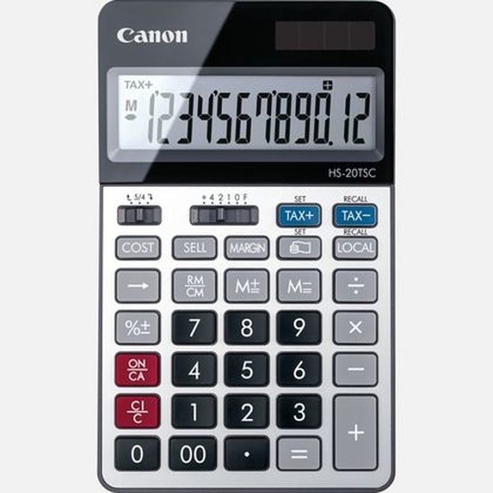 Canon HS-20TSC Desktop Calculator Financial Calculator Black, Silver