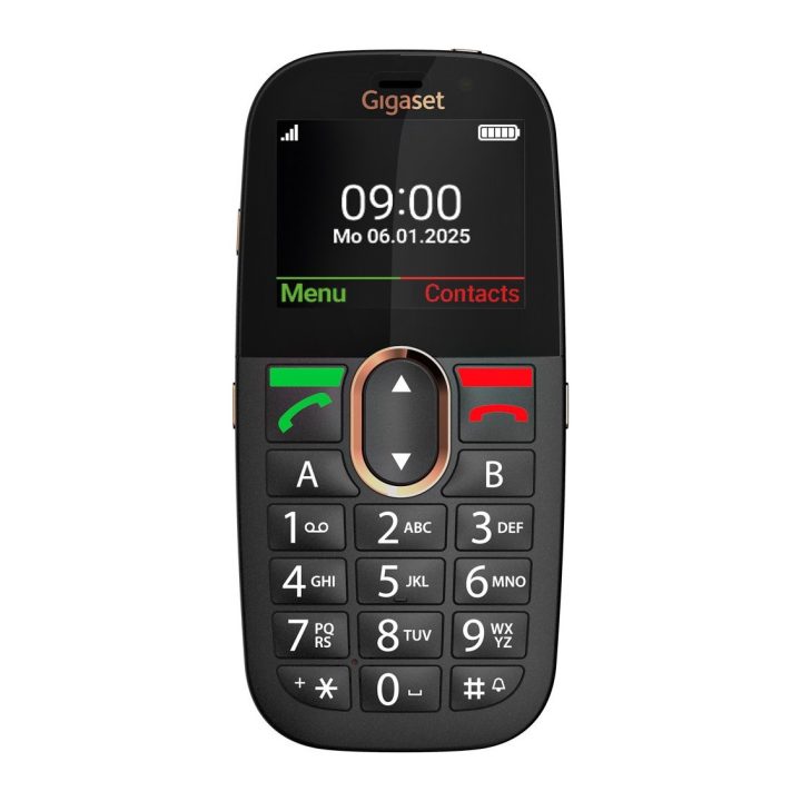 Telemóvel Gigaset Senior GL695 preto 4G tecla de chamada SOS…