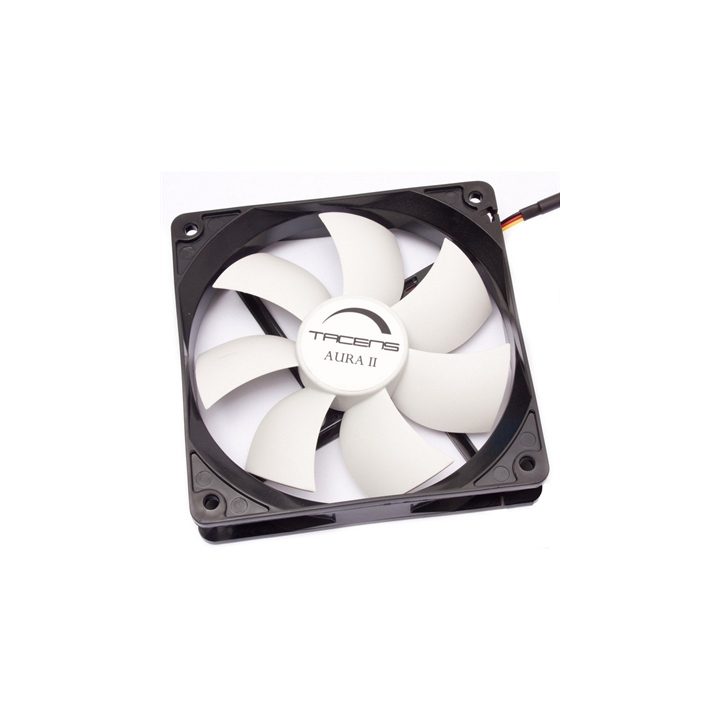 Tacens 3AURAII12, 12 cm Computer Fan, Ultra-Quiet, Dust-Proof, Black