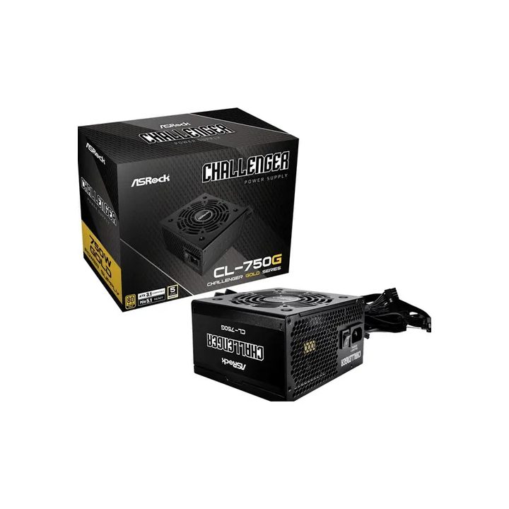 ASRock CL-750G Power Supply, PSU, 750W, 80 PLUS Gold, 120mm, Active…