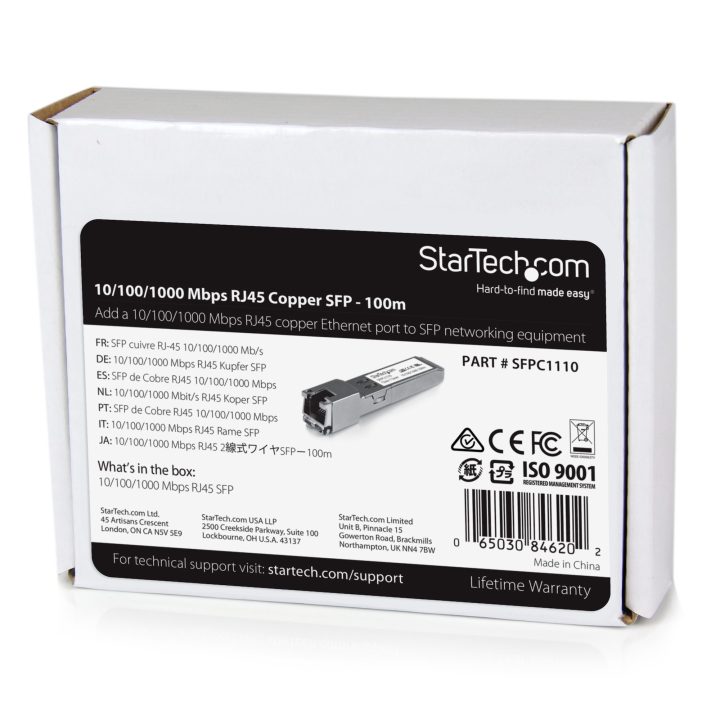 StarTech.com Módulo Transceptor SFP Compatível com o Modelo SFP-GE-T…