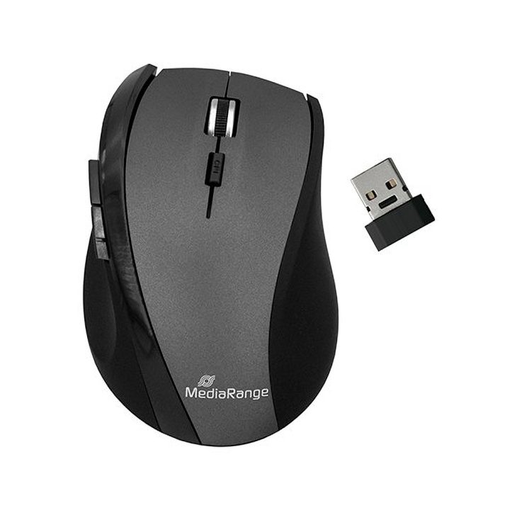 Rato óptico Mediarange MROS203 sem fios bk-grey