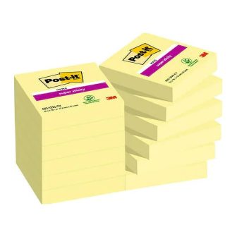 Pack 12 blocos 90 folhas notas adesivas 47,6x47,6mm super sticky…