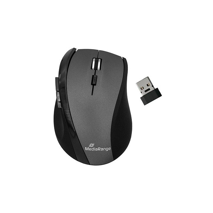 Rato óptico Mediarange MROS203 sem fios bk-grey