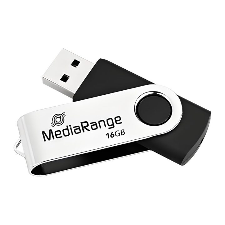 Pendrive 16GB USB 2.0 Mediarange silver-black (MR910)