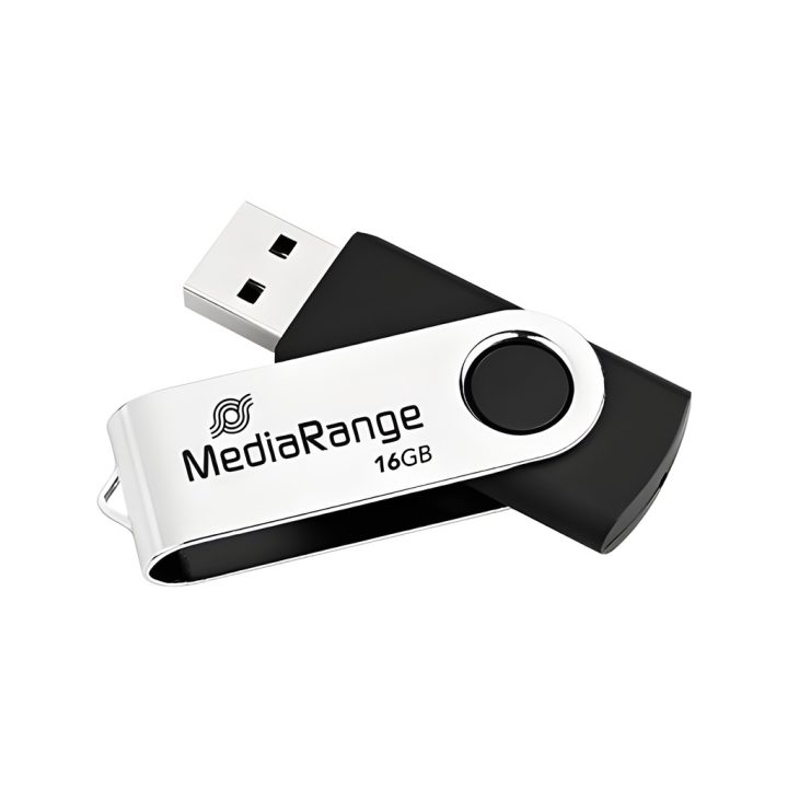 Pendrive 16GB USB 2.0 Mediarange silver-black (MR910)