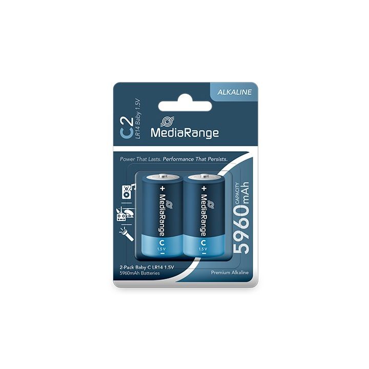 Mediarange Baby-C Alkaline Batteries (MRBAT108)