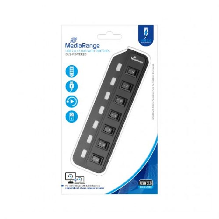 Mediarange USB 2.0 Hub 7xUSB 2.0 (MRCS504)