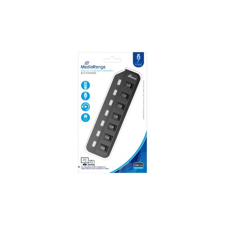 Hub Mediarange USB 2.0 7xusb 2.0 (MRCS504)
