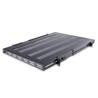StarTech.com Adjustable Ventilated 1U Shelf Tray for Server Rack…