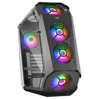 Mars Gaming MC51, Caixa PC Gaming ATX, Vidro Temperado Duplo, 5x…