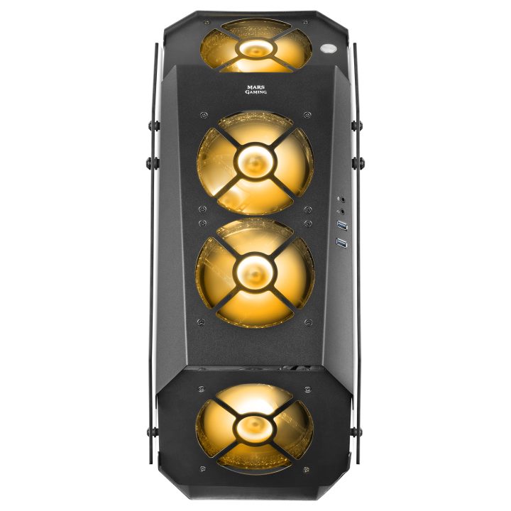 Mars Gaming MC51, Caja PC Gaming ATX, Doble Cristal Templado, 5x…